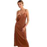 Sexy Ladies' V-neck Backless Spaghetti Strap Stain Dress For Party